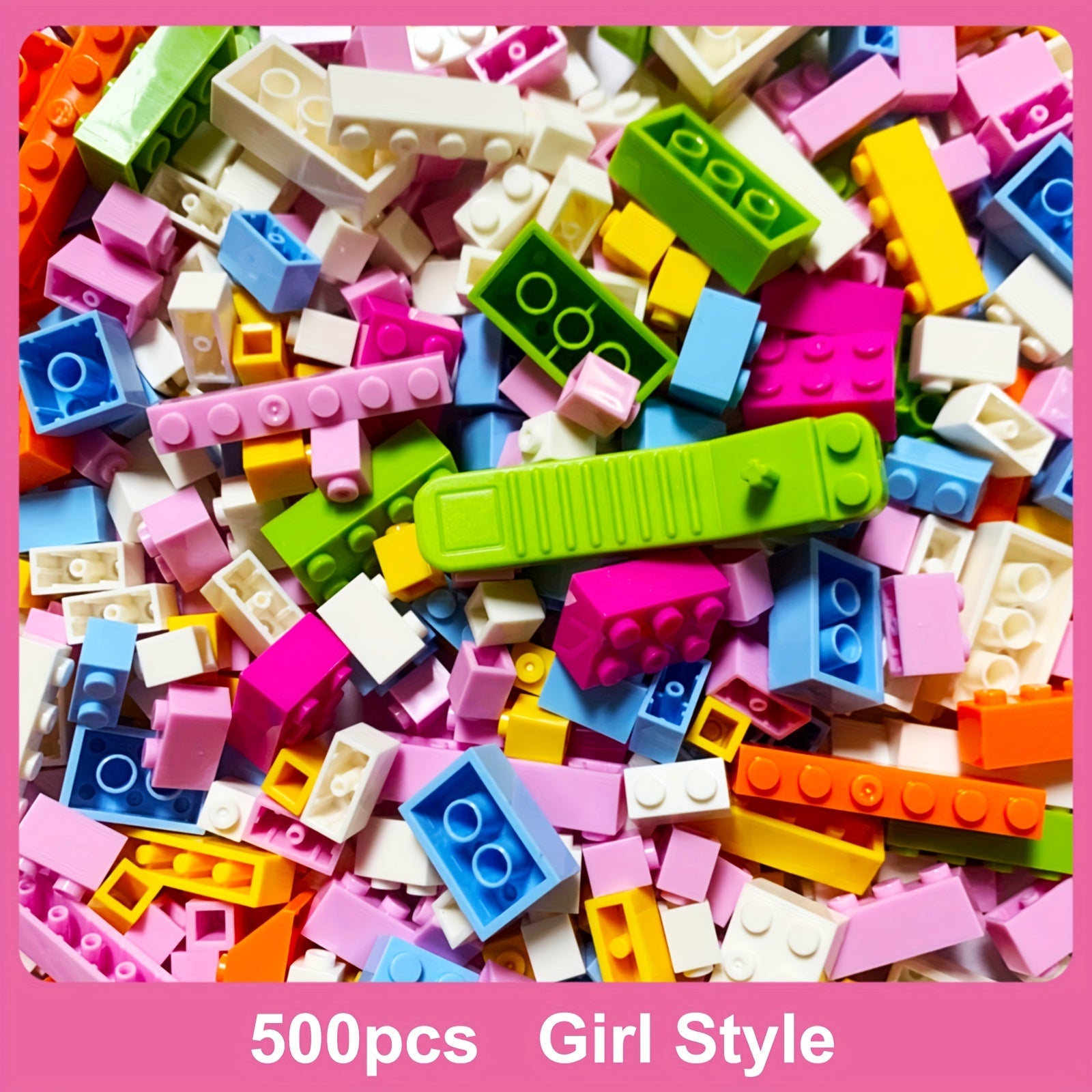 500pc Small Building Blocks Colored Bases for DIY Creativity