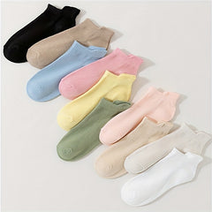 10 Pairs Lightweight Ankle Socks for Women