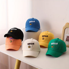 Casual Bee Embroidery Cap Sun Protection Comfortable Breathable Cap