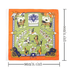 Women's Square Silk Scarf Bandana Print Neck Shawl Scarves