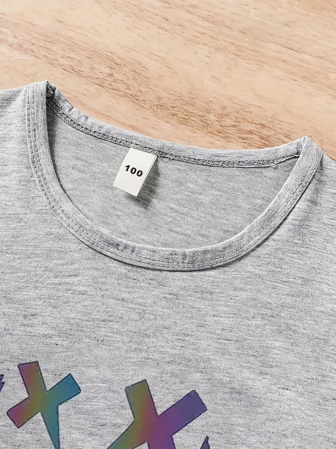 Boys Funny Face Print Casual Outfit T shirt & Shorts Kids Summer Clothes Sets