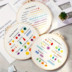 3pcs DIY Small Flower Embroidery Tool Set for Adults Beginners Kids