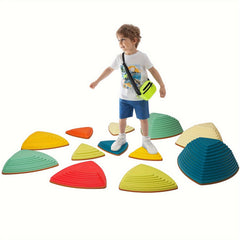 12pcs Anti-Skid Stepping Stones Set for Indoor & Outdoor Fitness