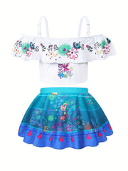 Toddler Girls Bikini Tankini Swimsuit Set Princess Cosplay Costume