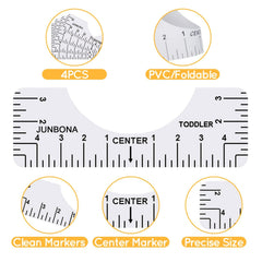 4pcs T Shirt Ruler Guide Vinyl Sublimation Heat