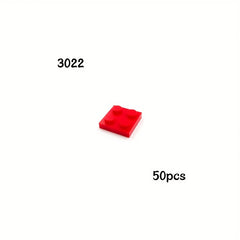 50pcs MOC Building Blocks Thin Plate 2x2 Dots DIY Toy for Kids