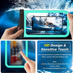 IPX8 Waterproof Bag for Large Phones, PVC Touch Screen Storage