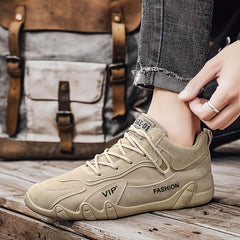 Men's Solid Lace up Walking Shoes Outdoor Sneakers