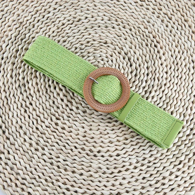 Round Buckle Belt for Girls and Boys, Decorative Accessory