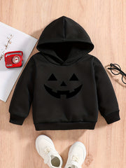 Baby Boys Pumpkin Face Hoodie Sweatshirt Halloween Pullover