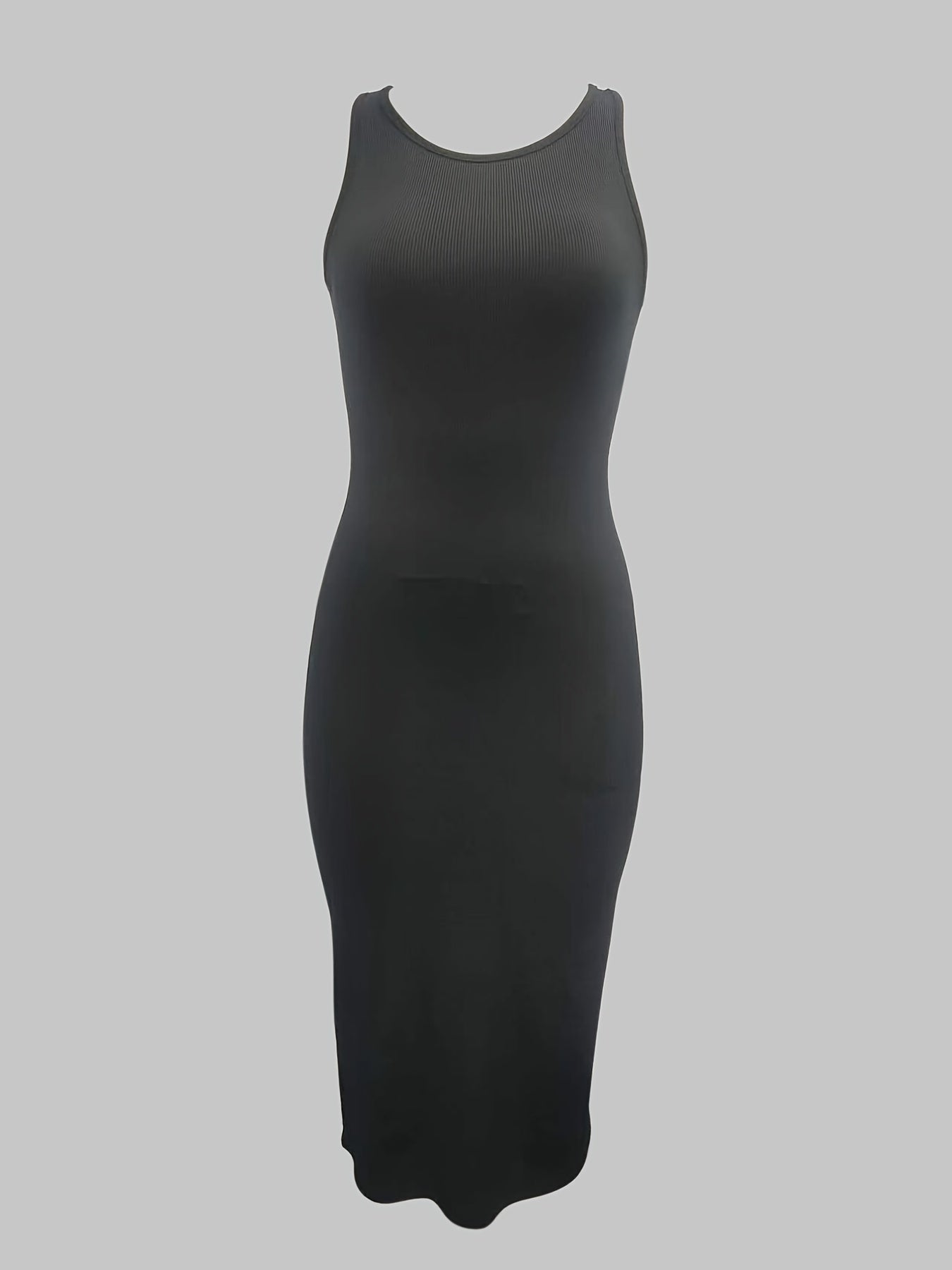 Comfy Crew Neck Sleeveless Lounge Dress for Women