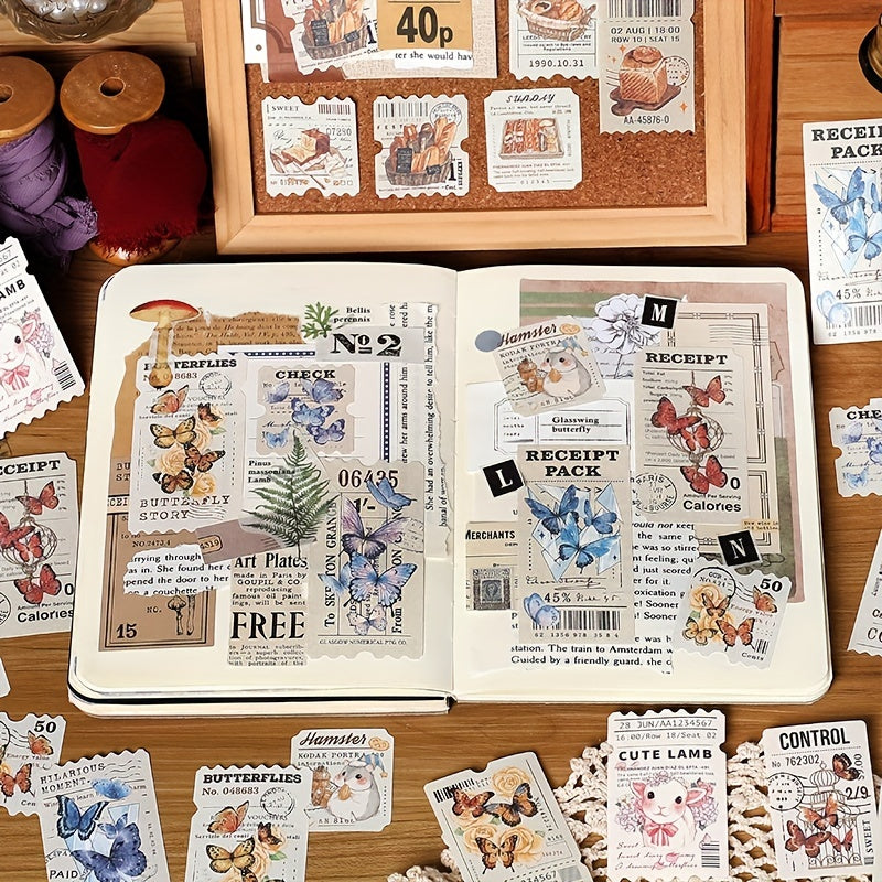 30pcs Vintage DIY Stickers Frame Notebooks Collage Decor