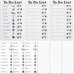 3pcs To Do List Checklist Board Daily Schedule For Students - Reusable Plastic