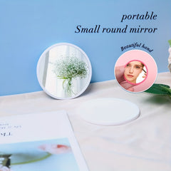 Round Compact Mirror Mini Cosmetic Touch up Mirror For Skincare & Makeup