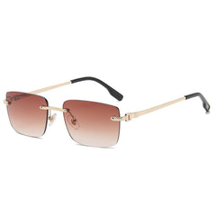 Rimless Sunglasses with Outer Packaging and Glasses Case