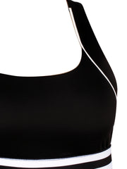 Women's Striped Cross Back Active Yoga Bra