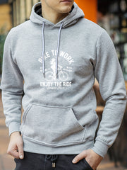 Bicycle Print Hoodie Hoodies For Men Men's Casual Graphic Pullover