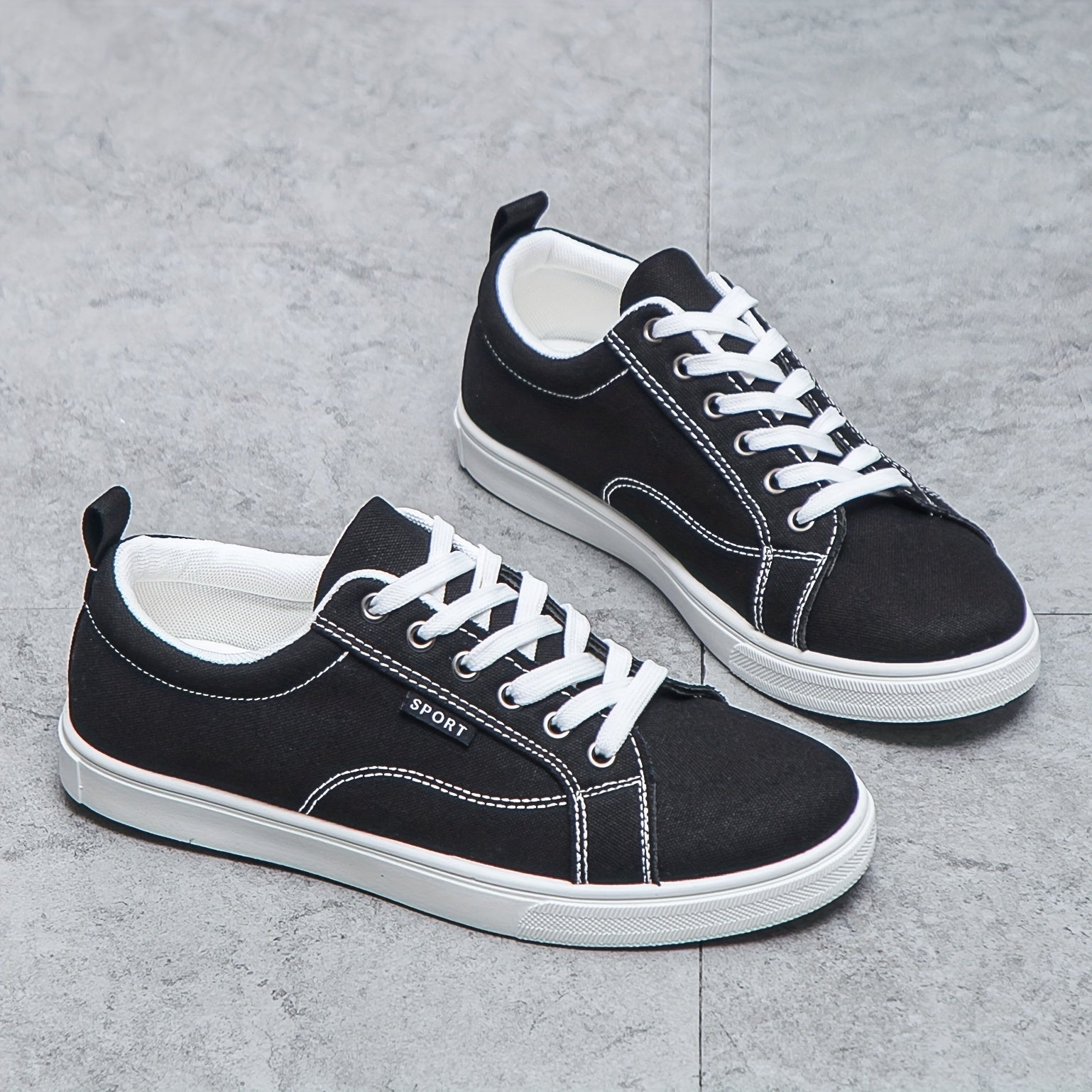 Men's Casual Breathable Canvas Shoes Low Top Non Slip