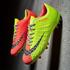 Spiked Soccer Shoes for Kids - Breathable Lace Up - Anti Skid