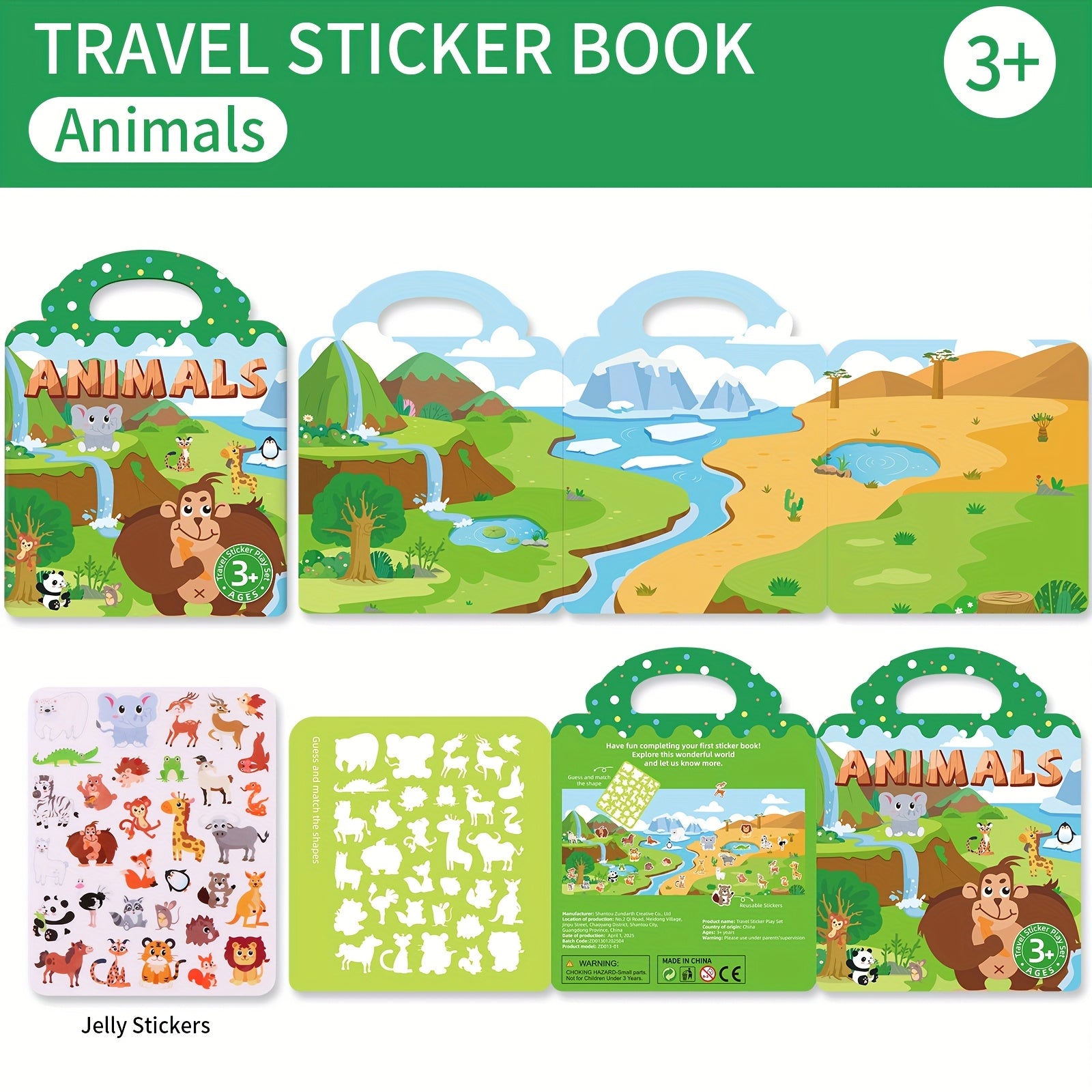 Children's DIY Sticker Books & Jelly Stickers Set