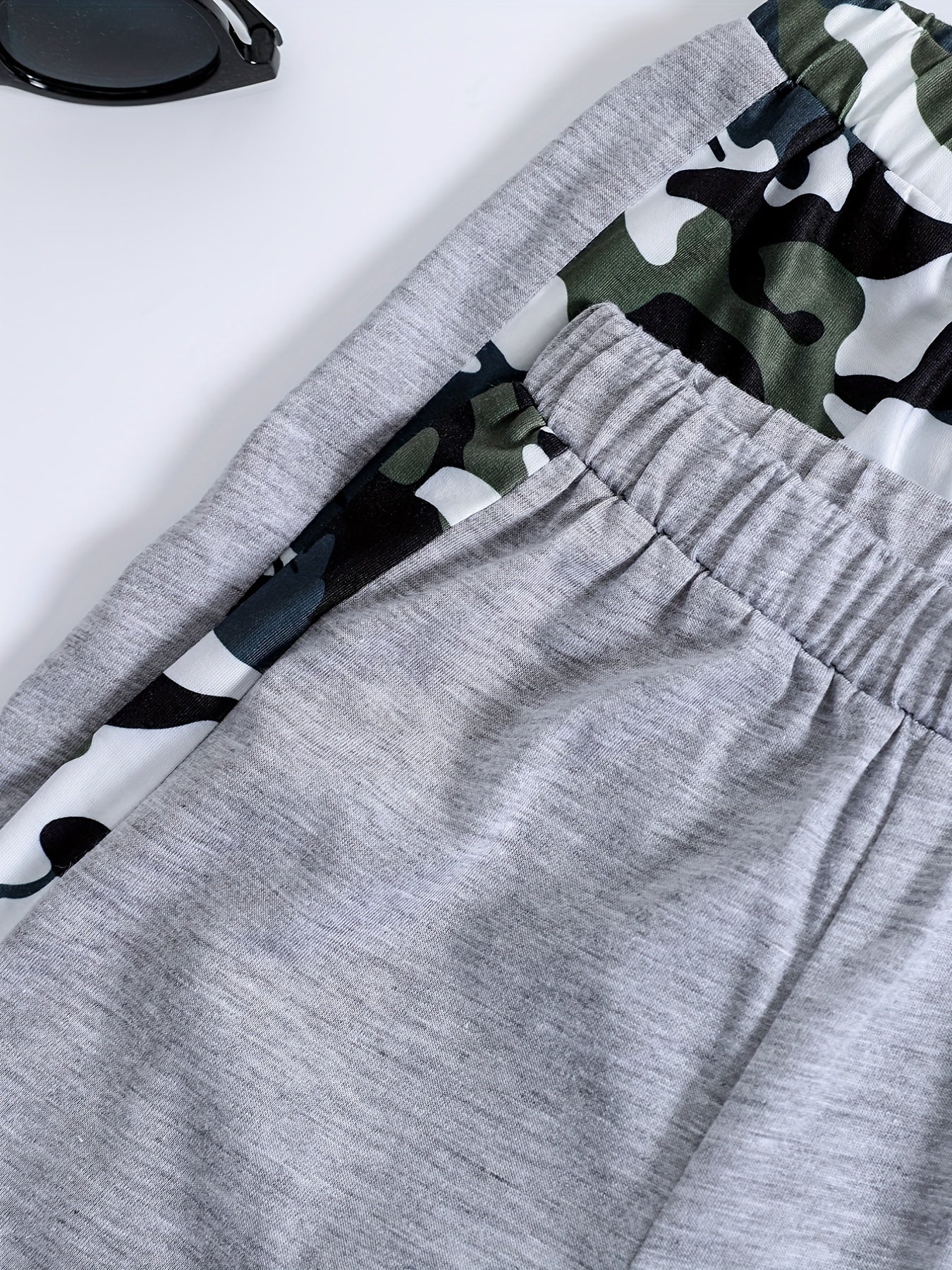 Boys Camo Comfort Shorts Quick Dry Drawstring Outdoor Wear