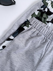 Boys Camo Comfort Shorts Quick Dry Drawstring Outdoor Wear