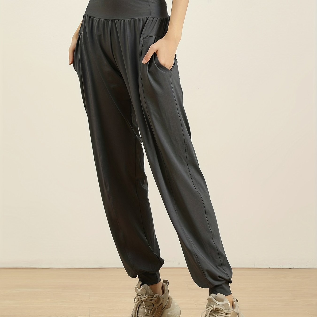 Quick Drying Jogger Pants High Waist Stretchy Sports Activewear