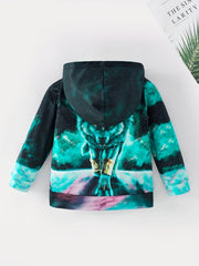 Boys Wolf Hooded Sweatshirt for Spring Autumn Winter