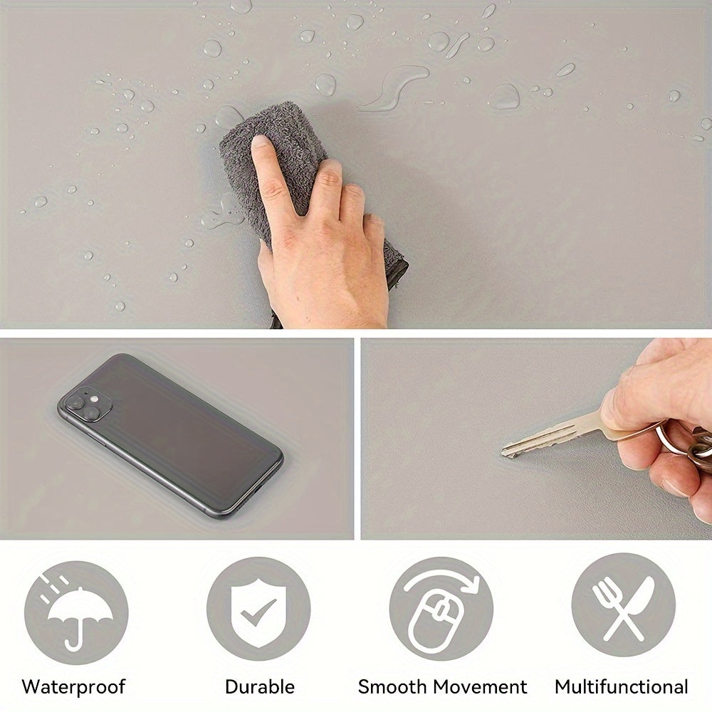 Large Size PU Leather Desk Protector Mat Waterproof Mouse Pad