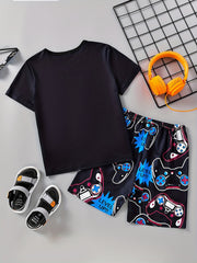 Boys Next Level Gamepad Graphic Outfit for Summer