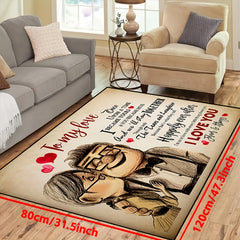 To My Love Door Mat Non-slip Floor Rug Mat Living Room Bedroom Entrance Door Mat
