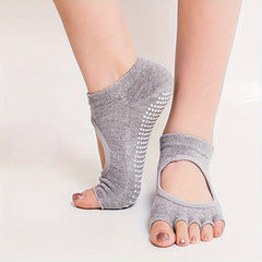 Yoga Socks Ballet Dance Half Fingers Sock Slippers Non Slip Silicone Sport Socks