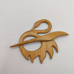 Wooden Flamingo Brooch for Girls Sweater