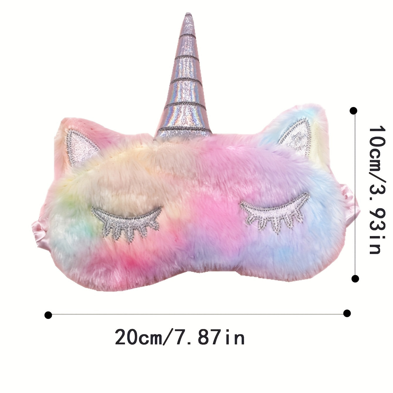 Cartoon Monocerous Horse Eye Mask Plush Blackout Sleep Mask