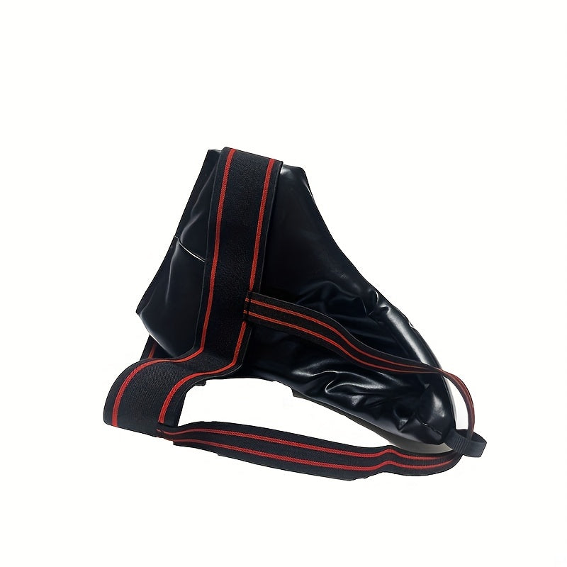 Men's Boxing Groin Protector Adjustable PU Leather Maximum Protection