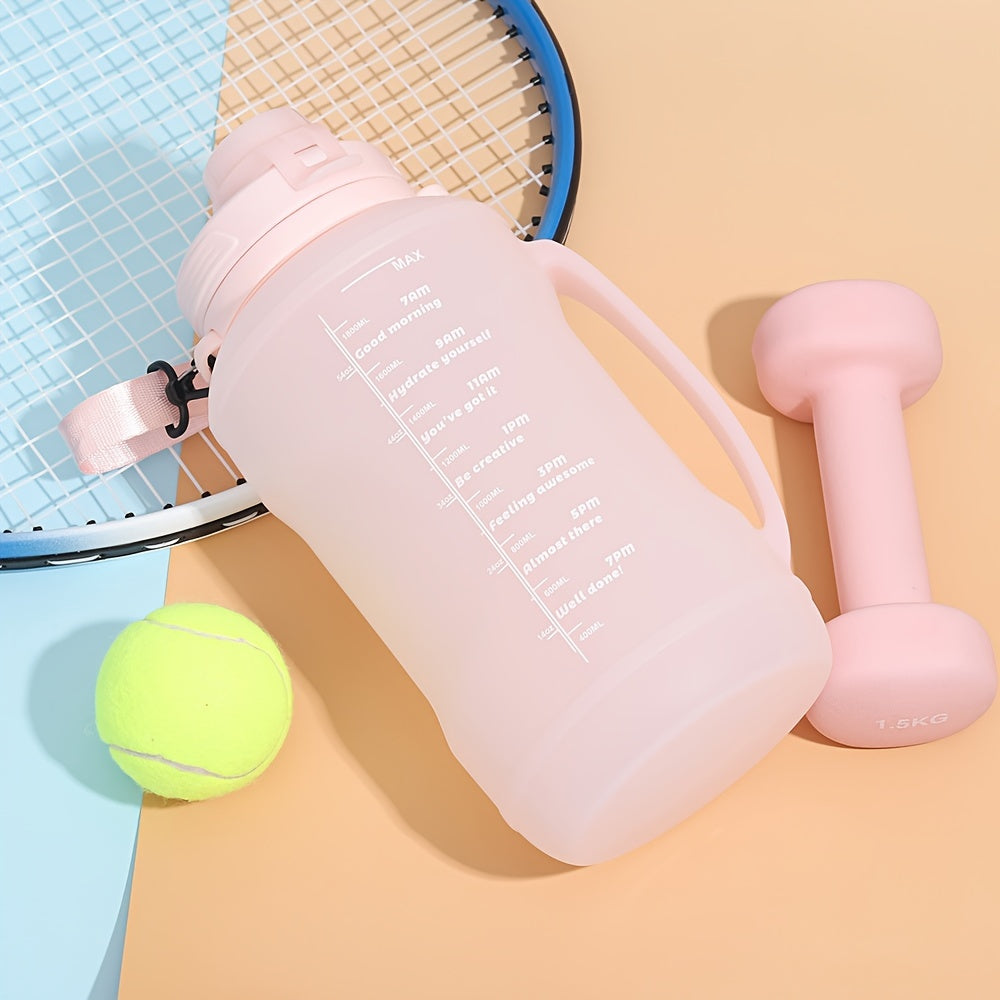 1pc 67.63oz 2000ml Silicone Foldable Water Bottle With Straw