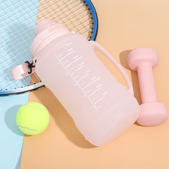 1pc 67.63oz 2000ml Silicone Foldable Water Bottle With Straw
