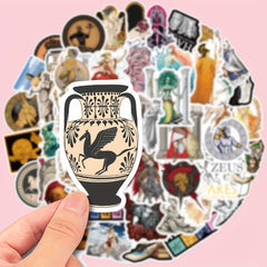 50pcs Greek Mythology Aesthetics Christmas Stickers Waterproof Graffiti Decor