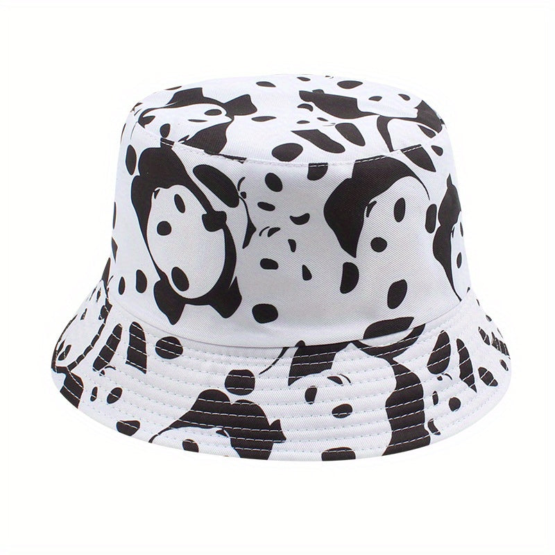 Cow Print Bucket Hat Double sided Basin Hat For Men And Women