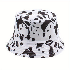Cow Print Bucket Hat Double sided Basin Hat For Men And Women