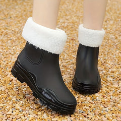 Women's Winter Rain Boots Waterproof Non slip And Fleece Lined