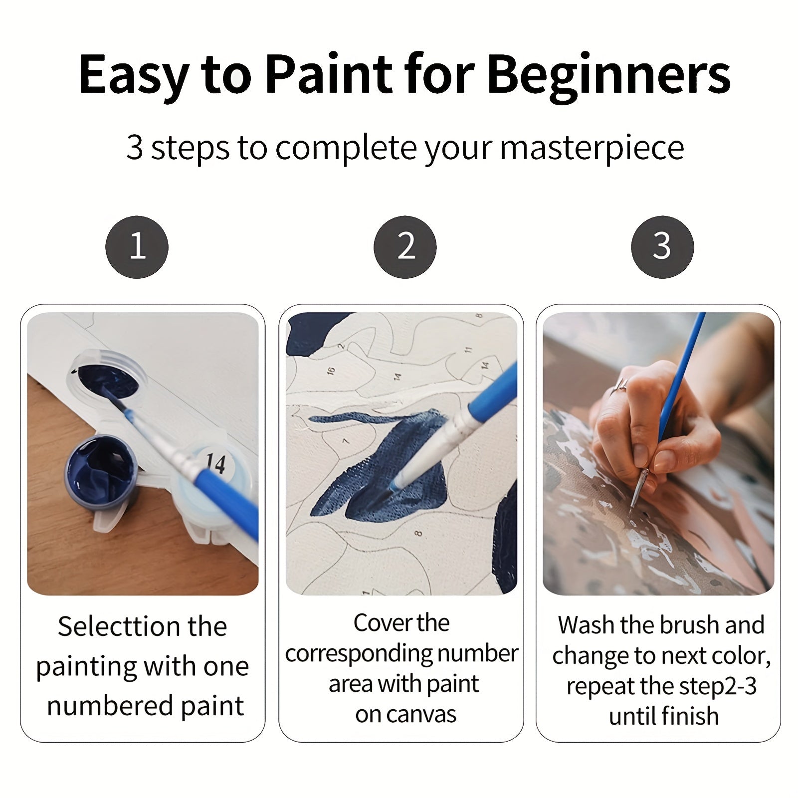 DIY Sea Turtle Paint By Number Kit On Canvas