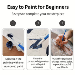 DIY Sea Turtle Paint By Number Kit On Canvas