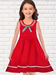 Girls Bow Sleeveless Dress Summer Gift
