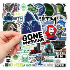 50 Unique Hacker Programming Stickers for Laptops Skateboards Helmets
