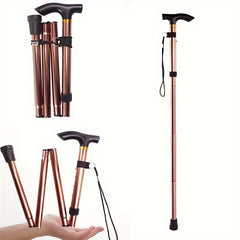 4-Section Aluminum Climbing Stick with Storage Bag for Outdoor Camping & Hiking