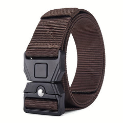 Functional Outdoor Sports Imitated Nylon Tactical Belt Alloy Snap Canvas Belt