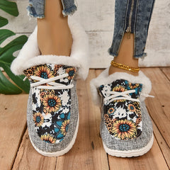 Women's Embroidered Winter Warm Boots Non Slip Outdoor Shoes
