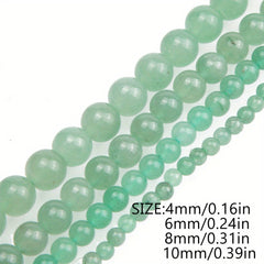 Green Aventurine Loose Beads 4-10mm for Jewelry Making