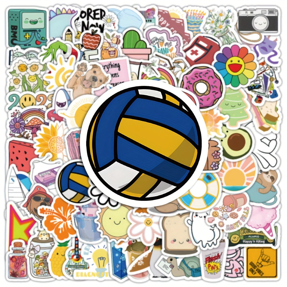 100pcs Cartoon Series Graffiti Stickers Waterproof Decorative Stickers DIY